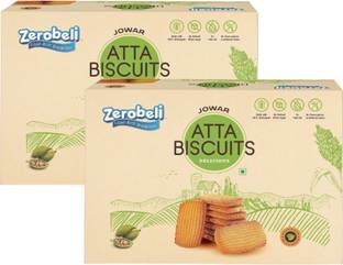 Zerobeli Jowar Atta Biscuits Elaichi Flavour | Made with 100% Wholegrain, No Preservative Bakery Biscuit