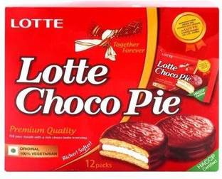 Lotte Chocopie-12 Pcs (28GRAM X 12) Cookie Cake Biscuit