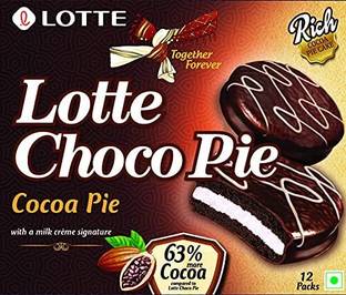 Lotte Rich Cocoa Choco Pie Cookie Cake Biscuit