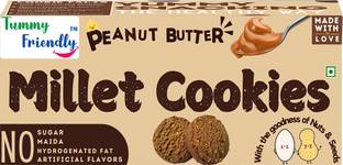 TummyFriendly Foods Ragi Millet Cookies - Peanut Butter. Healthy Biscuits for Kids, Babies & Adults Cookies Biscuit
