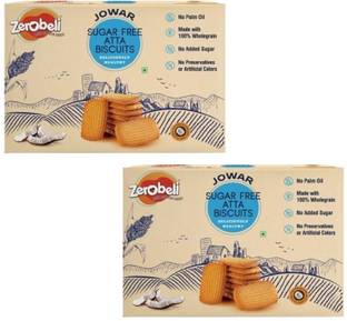 Zerobeli Sugar Free Jowar Atta Biscuit with Coconut Flavor | No Added Preservative Bakery Biscuit