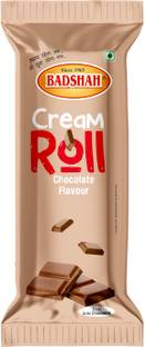 BADSHAH MILK RUSK Cream Roll (Pack of 25) Creamy & Tasty Fresh Baked & Delicious Chocolate Flavour Cream Filled Biscuit