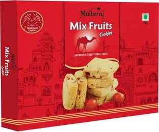 Mulberry foods Mulberry Traditional Handmade Mix Fruits 400 GM Cookies Biscuit