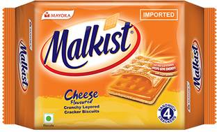 Malkist Cheese Flavoured (Mini pack) - 72g (Pack of 8) Cream Cracker Biscuit