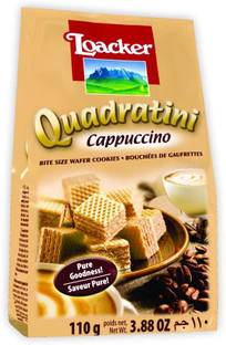 LOACKER Quadratini Cappuccino Premium Crispy Bite (IMPORTED FROM ITALY) Cream Cracker Biscuit
