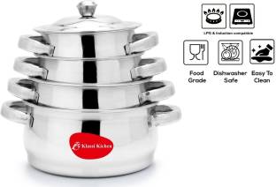 Klassi Kichen by Mahavir Handi with lid Glossy Finish Induction Bottom Cookware Set