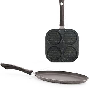 iVBOX Smart-Meal Dosa Tawa and Uttapam Maker Pan Non-Stick Coated Cookware Set