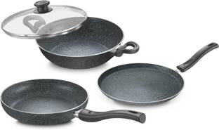 Prestige Induction Bottom Non-Stick Coated Cookware Set