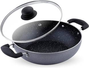 MITHALI Mithali ® Eco Non-Stick with Glass Lid Kadhai 26 cm diameter 2.5 L capacity Non-Stick Coated Cookware Set