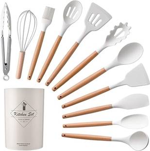 DnD Enterprise Silicone Kitchen Utensils Spatula Spoon Cooking Set- 12 Pcs Kitchen Tool Set