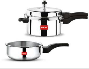 IDEAL Ever Pressure cooker 3 litre and pressure pan 2 litre with one lid for both Cookware Set