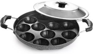 Masox Store Appe Pan Side Handle with Stainless Steel Lid, Cookware Gas Stove Compatible S2 Non-Stick Coated Cookware Set