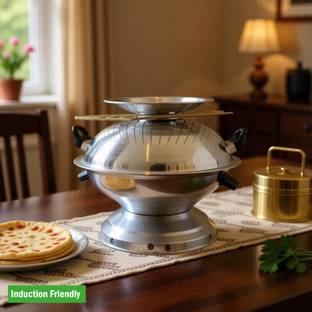Nivistar Enterprises. Aluminum Tandoor Bati Maker Baking Oven Induction Bottom Non-Stick Coated Cookwa...