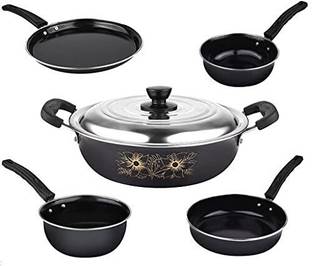 orn hub Induction Bottom Non-Stick Coated Cookware Set