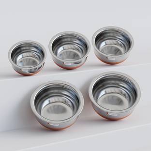 MKIU Handi Set of 5 Copper Bottom Handi Set/Cookware Bowl Serving Set Bowl Serving Set
