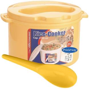 Primeway Microwave Rice Cooker Container with Serving Spoon, 2.7L, Cookware Set