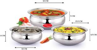 Klassi Kichen Baby Stainless Steel Handi / Cook and Serveware HandiSet For Kichen. Induction Bottom Cookware Set