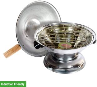 nivistar Dal Bati maker Baking Oven, 25 cm X 25 cm X 35 cm, Aluminum 1 Piece, Silver Gas Tandoor, Barb...
