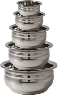 RBGIIT Microwave Safe Stainless Steel Serving and Storage Bowl Handi Without Lid K1 Cookware Set