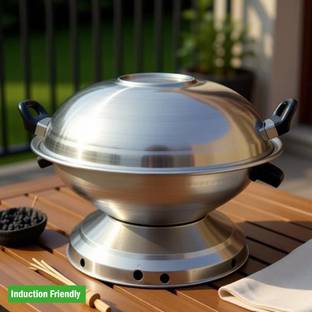 Rudra Enterprises bati oven Cookware Set Induction Bottom Non-Stick Coated Cookware Set
