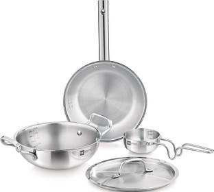 BERGNER BE Bergner Essentials Triply 4 Pieces Induction Bottom Cookware Set