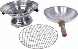 nivistar Dal Bati maker Baking Oven, 25 cm X 25 cm X 35 cm, Aluminum 1 Piece, Silver Gas Tandoor, Barbecue Grill Food Steamer Cookware Set (Aluminium, 1 - Piece) Induction Bottom Non-Stick Coated Cookware Set
