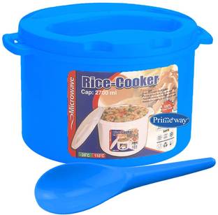 Primeway Microwave Rice Cooker Container with Serving Spoon, 2.7L, Cookware Set
