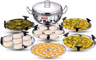 VINOD Stainless Steel Induction Friendly Classic Deluxe Combo Set Induction Bottom Cookware Set