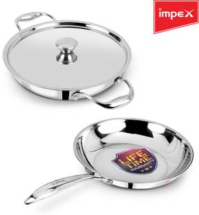 IMPEX SS Tri-ply 2Pcs Set Serene (TKF 2424) Induction Bottom Cookware Set