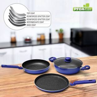 Prestige Omega Festival Pack Induction Bottom Non-Stick Coated Cookware Set