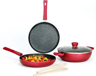 Kreme Induction Bottom Non-Stick Coated Cookware Set