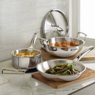 BERGNER Tripro TriPly Stainless Steel 4 Pcs Induction Bottom Cookware Set