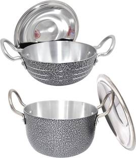 bartan hub kadhai with lid and pot with lid Cookware Set