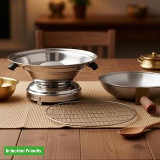 nivistar Dal Bati maker Baking Oven, 25 cm X 25 cm X 35 cm, Aluminum 1 Piece, Silver Gas Tandoor, Barb...