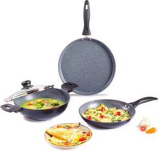 WONDERCHEF Duralite Die-Cast Induction Bottom Non-Stick Coated Cookware Set