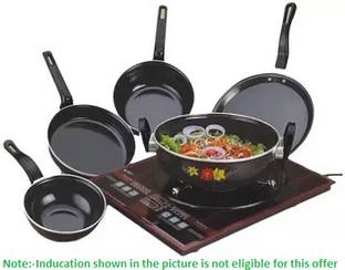 Maharajee by Maharajee Mercury Cookware set Induction Bottom Non-Stick Coated Cookware Set