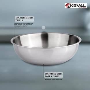 KEVAL TRIPLY TASARA 22 Induction Bottom Non-Stick Coated Cookware Set