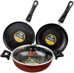 Baltra 4 Pc set Induction Bottom Cookware Set (Aluminum) Induction Bottom Non-Stick Coated Cookware Set