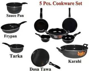 SHREE RADHAY kitchen item Induction Bottom Non-Stick Coated Cookware Set