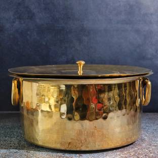 Akebi Brass Patila | Brass Tope, Patila ,Bhagona | Patila for Home | Tope with Lid | Cookware Set