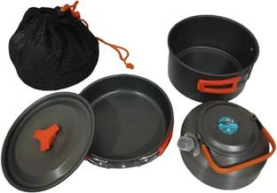 CAMPSOR Camping Cookware Set For Travel & Outdoor Use TK-4862 Induction Bottom Non-Stick Coated Cookware Set