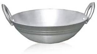 Tannu Craft Aluminum Kadhai Deep Kadai, Non Induction Kadai Kadhai 28 cm diameter 6 L capacity