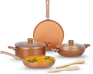 Kreme Sonet 8pcs Induction Bottom Non-Stick Coated Cookware Set