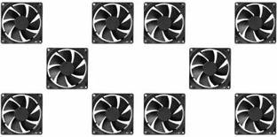 The Shoptron PACK OF 10 DC 12V Cooling Fan for PC Case, CPU Cooler Radiator (Black) Cooler