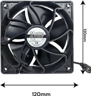 Black Air QC12038H12B 12VDC 5.2A DC BRUSHLESS FAN WITH GRILL FOR INFLATBALE AND CPU Cooling Fan Cabine...