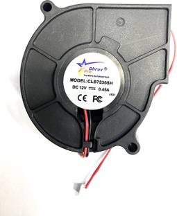 DHRUV-PRO CLB7530SH DC 12V 0.45A 2-Pin Brushless High Speed Air Blower Fan Cooling Fan All in one Cooler