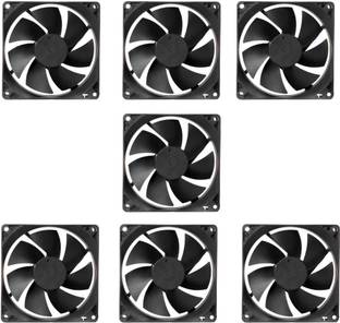 CyberSupreme Pack of 7 DC 12V Cooling Fan for DIY Incubator Cabinet & PC Case 3 inch Cooling Fan for PC Case CPU Cooling Fan Cabinet Cooler