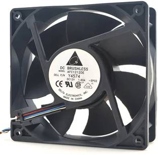Electronic Spices Delta AFC1212DE 120X120X38mm 12V DC 1.6A 154.5CFM Large AirVolume Sleeve Bearing Cooling Fan All in one Cooler