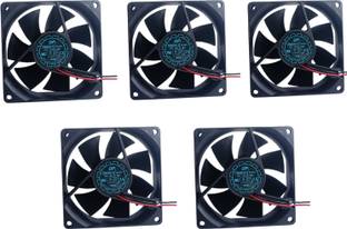 justfly D80SH DC12V 0.18A 80X80X25MM GP, Cooling Fan (Pack Of 5) Cooling Fan All in one Cooler
