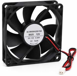 RADHHIKAA RADHIKA 5pic 12V DC Fan 80X80X25MM Cabinet 3-Inch Square Cooling fan Cooling Fan All in one ...